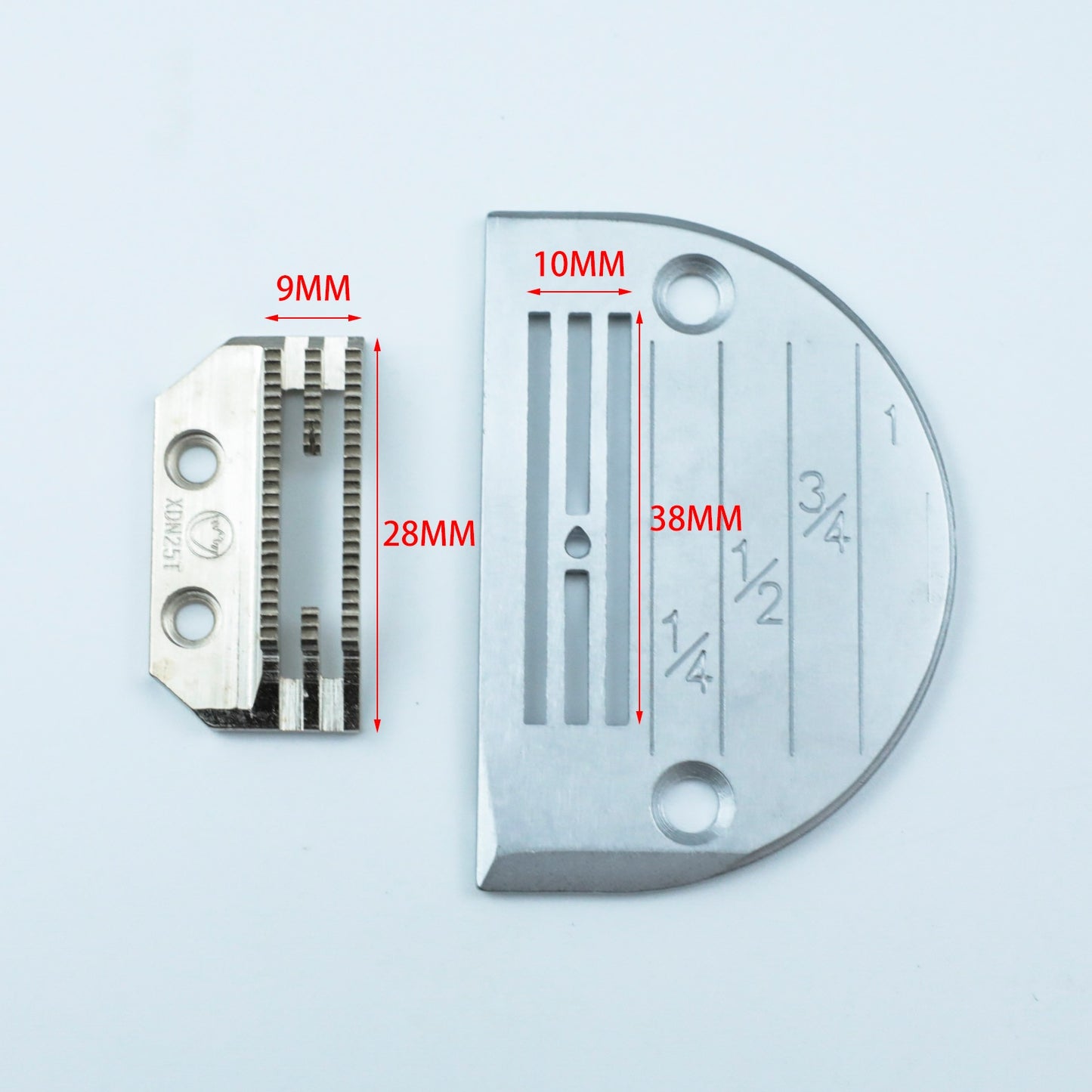 Conjunto com chapa, dente e calcador indicado para tecidos leves e médios , JUKI DDL-8700-7 9000 BROTHER S7200 JACK A3 A4