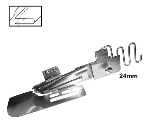 Aparelho pregar viés elástico mexicano galoneira fechada 24 mm