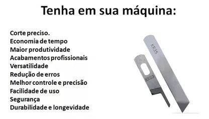 Faca inferior e superior para máquina overloque e interloque industrial  , modelo Siruba